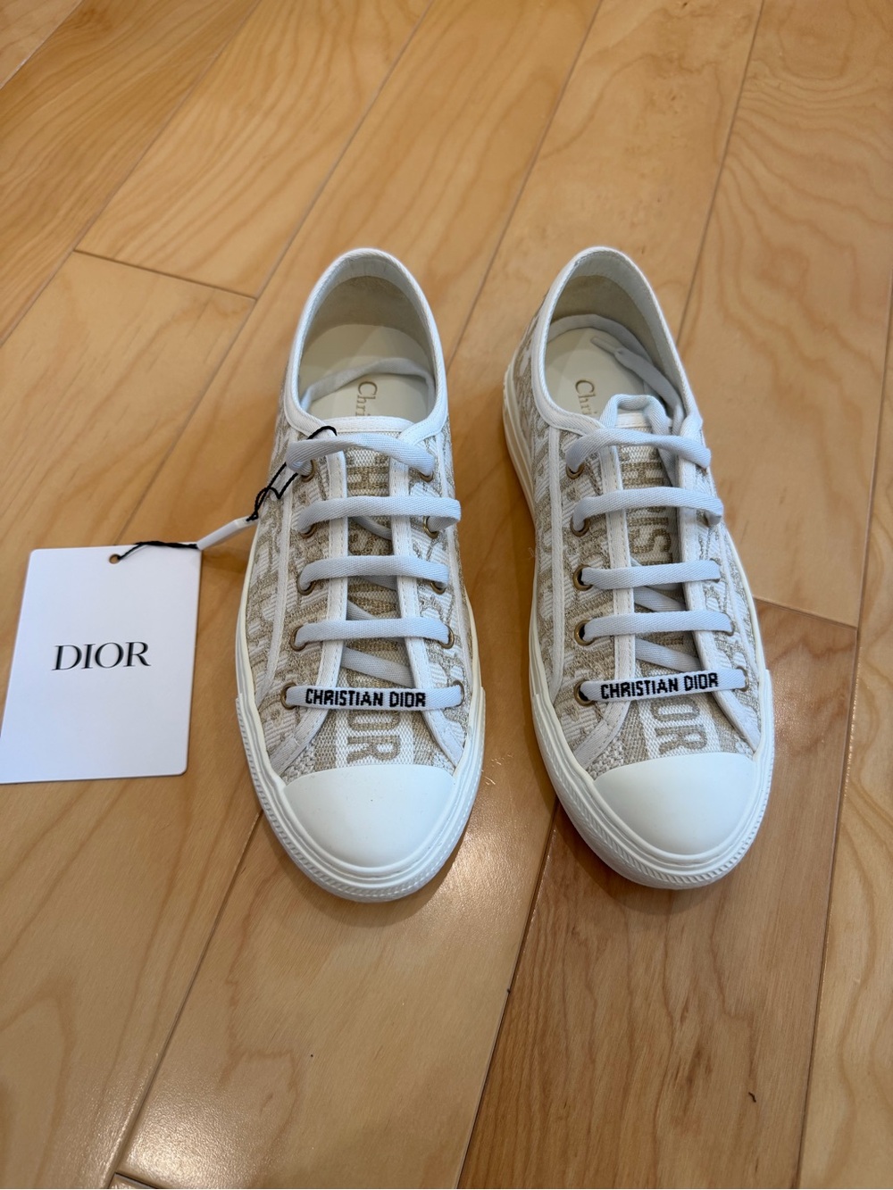 NEW Dior Canvas Gold Oblique sneaker - Picture 6 of 6